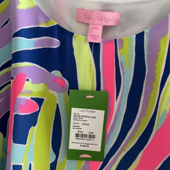Lilly Pulitzer Zanna Silk dress. XXS NWT - Picture 4 of 5
